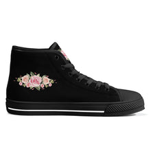 Load image into Gallery viewer, Ti Amo I love you - Exclusive Brand - High-Top Canvas Shoes - Black Soles
