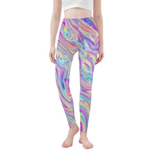 Load image into Gallery viewer, Ti Amo I love you - Exclusive Brand - Pastel Multicolor Swirl - Womens / Teen Girls / Womens Plus Size - Yoga Leggings - Sizes XS-3XL
