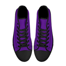 Load image into Gallery viewer, Ti Amo I love you - Exclusive Brand - Pigment Indigo- High-Top Canvas Shoes - Black Soles
