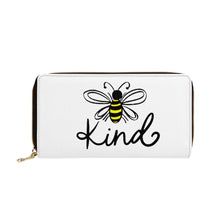 Load image into Gallery viewer, Ti Amo I love you - Exclusive Brand  - White - Bee Kind - Zipper Purse Clutch Bag
