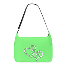 Load image into Gallery viewer, Ti Amo I love you - Exclusive Brand - Menthol - Double White Heart - Journey Computer Shoulder Bag
