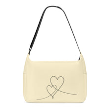 Load image into Gallery viewer, Ti Amo I love you - Exclusive Brand - Barley White - Double Script Heart - Journey Computer Shoulder Bag
