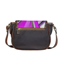 Load image into Gallery viewer, Ti Amo I love you - Exclusive Brand - Electric Violet Abstract Saddle Bag
