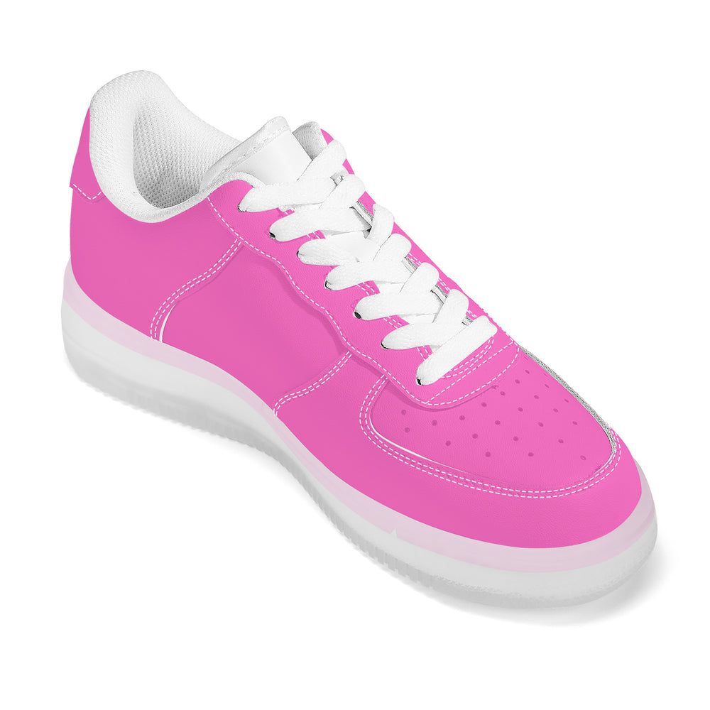 Ti Amo I love you - Exclusive Brand  - Hot Pink - Transparent Low Top Air Force Leather Shoes