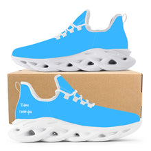 Load image into Gallery viewer, Ti Amo I love you - Exclusive Brand  - Medium Cyan Blue - Mens / Womens - Flex Control Sneakers- White Soles
