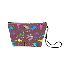 Load image into Gallery viewer, Ti Amo I love you - Exclusive Brand - Rose Brown - Sea Creatures - Sling Cosmetic Bag
