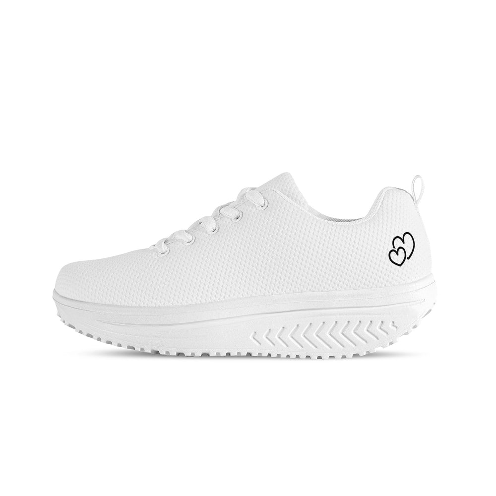 Ti Amo I love you - Exclusive Brand - White - Womens Mesh Heightening Shake Wedge Platform Shoes