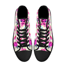 Load image into Gallery viewer, Ti Amo I love you - Exclusive Brand - High-Top Canvas Shoes - Black Soles
