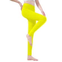 Load image into Gallery viewer, Ti Amo I love you - Exclusive Brand  - Psychedelic Yellow -  White Daisy -  Yoga Leggings
