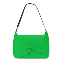 Load image into Gallery viewer, Ti Amo I love you - Exclusive Brand - Dark Pastel Green - Double Script Heart - Journey Computer Shoulder Bag
