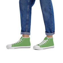 Load image into Gallery viewer, Ti Amo I love you  - Exclusive Brand - Dusty Green -  Unisex High -Top Canvas Shoes - White Soles
