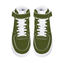 Load image into Gallery viewer, Ti Amo I love you - Exclusive Brand - Army Green - High Top Unisex Sneakers
