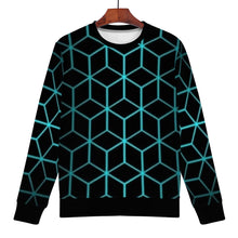 Load image into Gallery viewer, Ti Amo I love you - Exclusive Brand - Black with Verdigris 3D Boxes - Men&#39;s Sweatshirt
