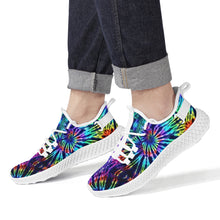 Load image into Gallery viewer, Ti Amo I love you - Exclusive Brand  - Mens / Womens - Blue Zodiac, Curious Blue, Malachite, Purple Heart - Tie- Dye - Mesh Knit Shoes - White Soles
