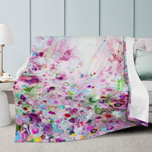 Load image into Gallery viewer, Ti Amo I love you - Exclusive Brand - Botticelli Floral Pattern - Micro Fleece Blankets
