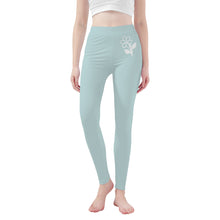 Load image into Gallery viewer, Ti Amo I love you - Exclusive Brand - Jungle Mist - White Daisy - Yoga Leggings
