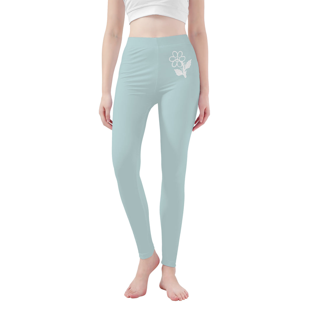 Ti Amo I love you - Exclusive Brand - Jungle Mist - White Daisy - Yoga Leggings