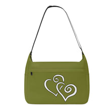 Load image into Gallery viewer, Ti Amo I love you - Exclusive Brand - Crete Green- Double White Heart - Journey Computer Shoulder Bag
