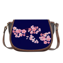 Load image into Gallery viewer, Ti Amo I love you - Exclusive Brand - Stratos - Pink Floral Branch - Saddle Bag
