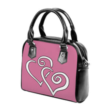 Load image into Gallery viewer, Ti Amo I love you - Exclusive Brand- Charm - Double White Heart - Shoulder Handbag
