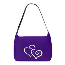 Load image into Gallery viewer, Ti Amo I love you - Exclusive Brand - Blue Diamond - Double White Heart - Journey Computer Shoulder Bag
