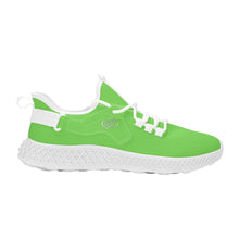 Load image into Gallery viewer, Ti Amo I love you - Exclusive Brand  - Pastel Green -  Double Heart - Womens Mesh Knit Shoes - White Soles
