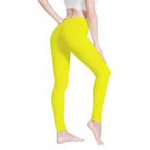 Load image into Gallery viewer, Ti Amo I love you - Exclusive Brand  -Lemon  -  White Daisy -  Yoga Leggings
