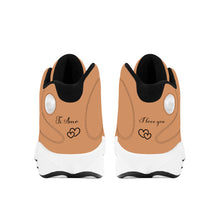 Load image into Gallery viewer, Ti Amo I love you  - Exclusive Brand  - Whiskey - Unisex Basketball Shoes - Black Laces
