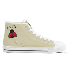 Load image into Gallery viewer, Ti Amo I love you - Exclusive Brand - High-Top Canvas Shoes - White Soles
