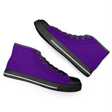 Load image into Gallery viewer, Ti Amo I love you - Exclusive Brand - Pigment Indigo- High-Top Canvas Shoes - Black Soles
