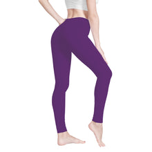 Load image into Gallery viewer, Ti Amo I love you - Exclusive Brand  - Purple - White Daisy -  Yoga Leggings
