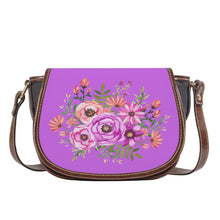 Load image into Gallery viewer, Ti Amo I love you - Exclusive Brand - Lavender - Floral Bouquet - Saddle Bag
