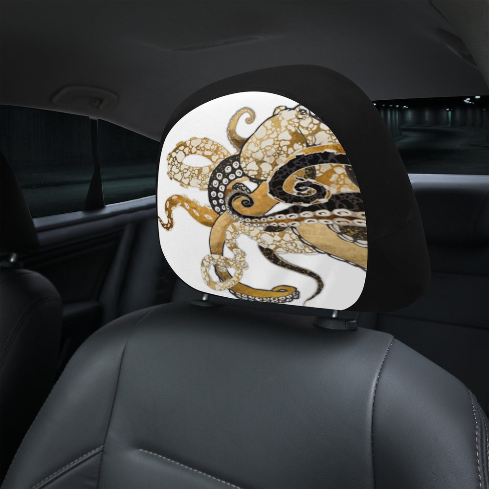 Ti Amo I love you - Exclusive Brand - White - Octopus - Car Headrest Covers