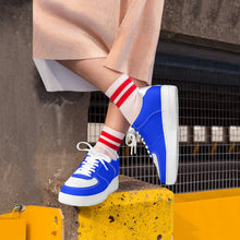 Load image into Gallery viewer, Ti Amo I love you - Exclusive Brand - Blue Blue Eyes - Low Top Unisex Sneakers -  Sizes: Big Kids 4.5-7 / Mens 4.5-14.5 / Womens 5.5-14
