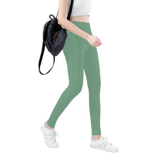 Load image into Gallery viewer, Ti Amo I love you- Exclusive Brand - Bayleaf Green - Womens / Teen Girls / Womans Plus Size - Yoga Leggings - Sizes XS-3XL
