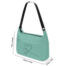 Load image into Gallery viewer, Ti Amo I love you - Exclusive Brand - Neptune - Double Script Heart - Journey Computer Shoulder Bag
