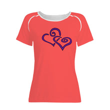 Load image into Gallery viewer, Ti Amo I love you - Exclusive Brand  - Persimmon - Double Purple Heart -  Women&#39;s T shirt
