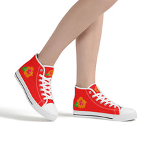 Load image into Gallery viewer, Ti Amo I love you  - Exclusive Brand  - Womens High-Top Canvas Shoes - White Soles
