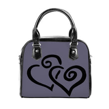 Load image into Gallery viewer, Ti Amo I love you - Exclusive Brand - Dolphin - Double Black Heart -  Shoulder Handbag
