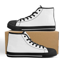 Load image into Gallery viewer, Ti Amo I love you - Exclusive Brand - White - High-Top Canvas Shoes - Black Soles
