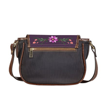 Load image into Gallery viewer, Ti Amo I love you - Exclusive Brand - Raisin - Floral Bouquet - Saddle Bag
