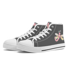 Load image into Gallery viewer, Ti Amo I love you - Exclusive Brand - High-Top Canvas Shoes - White Soles
