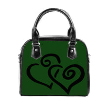 Load image into Gallery viewer, Ti Amo I love you - Exclusive Brand - Realm of the Underworld - Double Black Heart -  Shoulder Handbag
