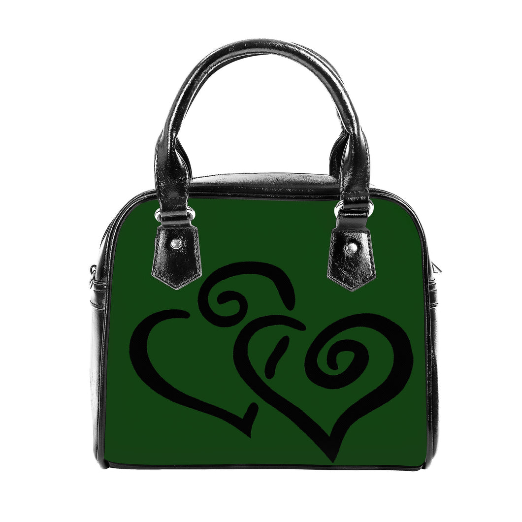 Ti Amo I love you - Exclusive Brand - Realm of the Underworld - Double Black Heart -  Shoulder Handbag