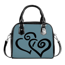 Load image into Gallery viewer, Ti Amo I love you - Exclusive Brand - Hoki - Double Black Heart -  Shoulder Handbag
