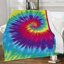 Load image into Gallery viewer, Ti Amo I love you - Exclusive Brand- Rainbow Tie-Dye - Micro Fleece Blankets
