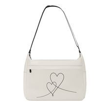 Load image into Gallery viewer, Ti Amo I love you - Exclusive Brand  - Acoustic White - Double Script Heart - Journey Computer Shoulder Bag
