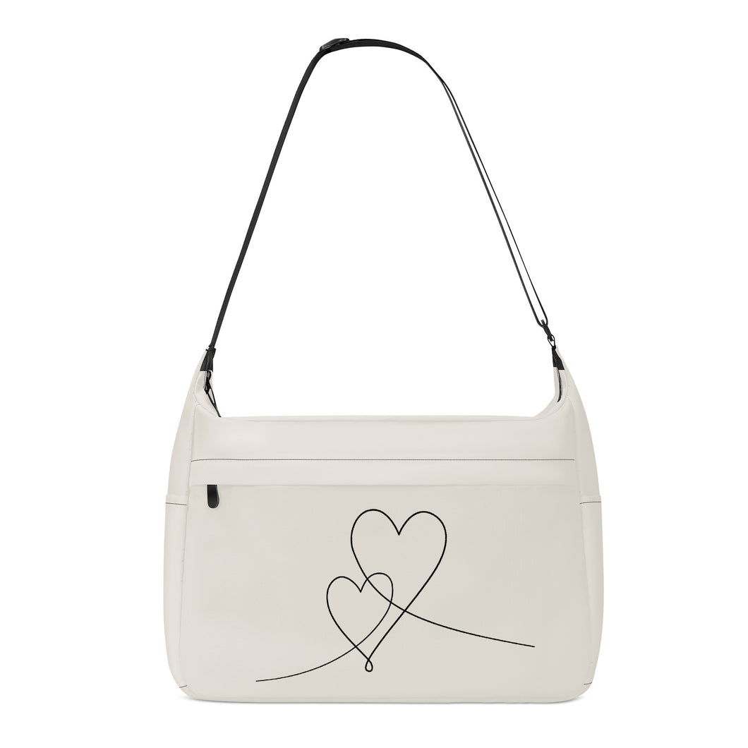 Ti Amo I love you - Exclusive Brand  - Acoustic White - Double Script Heart - Journey Computer Shoulder Bag