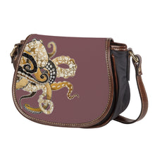 Load image into Gallery viewer, Ti Amo I love you - Exclusive Brand - Rose Brown - Octopus - Saddle Bag
