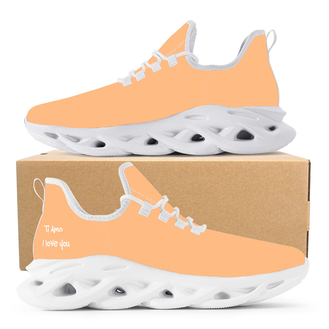 Ti Amo I love you - Exclusive Brand  - Macaroni and Cheese - Mens / Womens - Flex Control Sneakers- White Soles